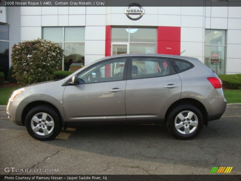 Gotham Gray Metallic / Gray 2008 Nissan Rogue S AWD