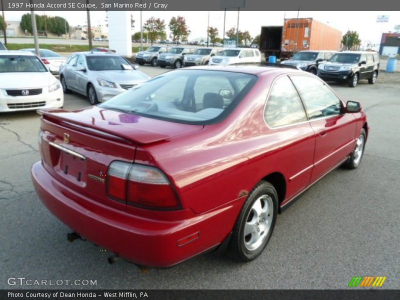San Marino Red / Gray 1997 Honda Accord SE Coupe