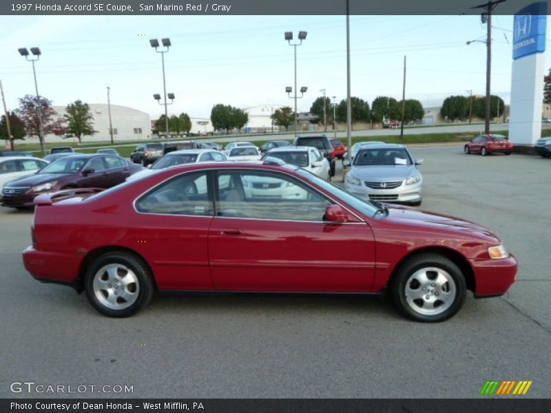 San Marino Red / Gray 1997 Honda Accord SE Coupe
