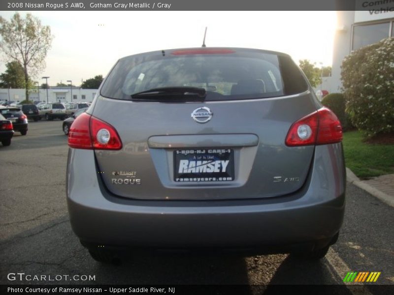 Gotham Gray Metallic / Gray 2008 Nissan Rogue S AWD