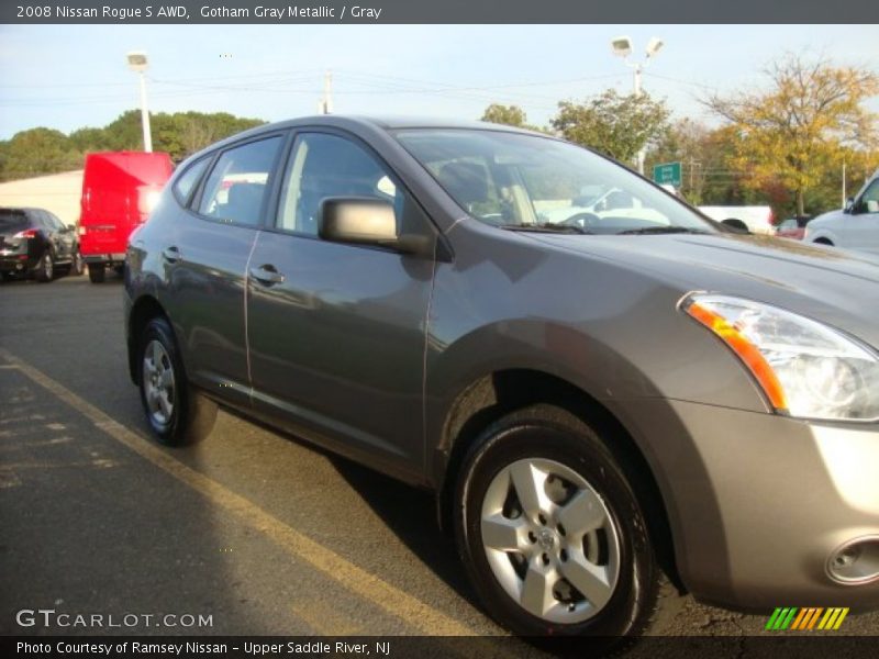Gotham Gray Metallic / Gray 2008 Nissan Rogue S AWD