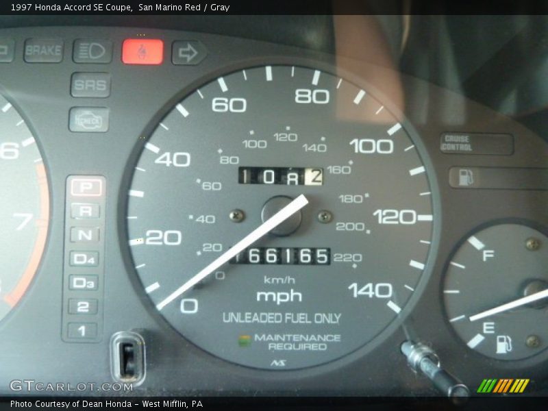 San Marino Red / Gray 1997 Honda Accord SE Coupe