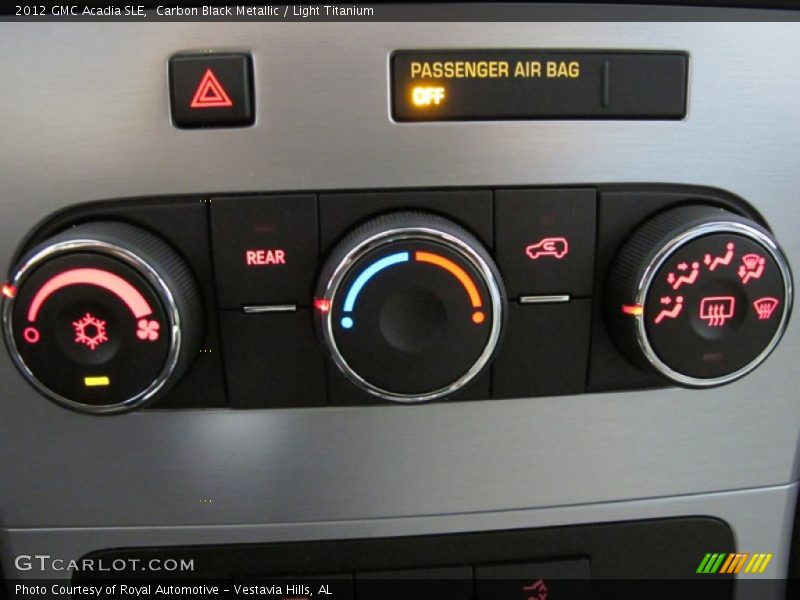 Controls of 2012 Acadia SLE