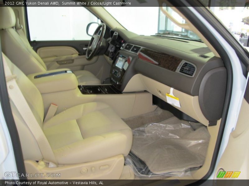 Summit White / Cocoa/Light Cashmere 2012 GMC Yukon Denali AWD