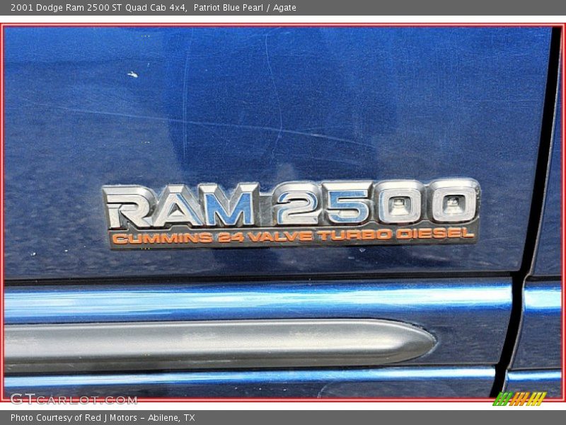 Patriot Blue Pearl / Agate 2001 Dodge Ram 2500 ST Quad Cab 4x4