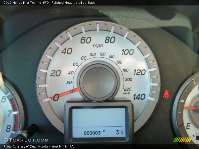 Polished Metal Metallic / Black 2012 Honda Pilot Touring 4WD