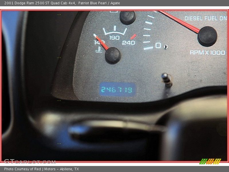 Patriot Blue Pearl / Agate 2001 Dodge Ram 2500 ST Quad Cab 4x4