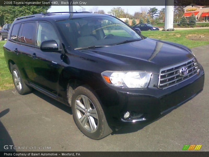 Black / Ash Gray 2008 Toyota Highlander Sport 4WD