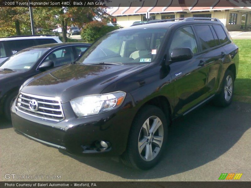 Black / Ash Gray 2008 Toyota Highlander Sport 4WD