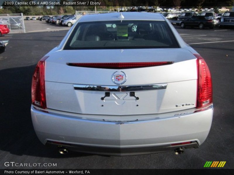 Radiant Silver / Ebony 2009 Cadillac CTS 4 AWD Sedan