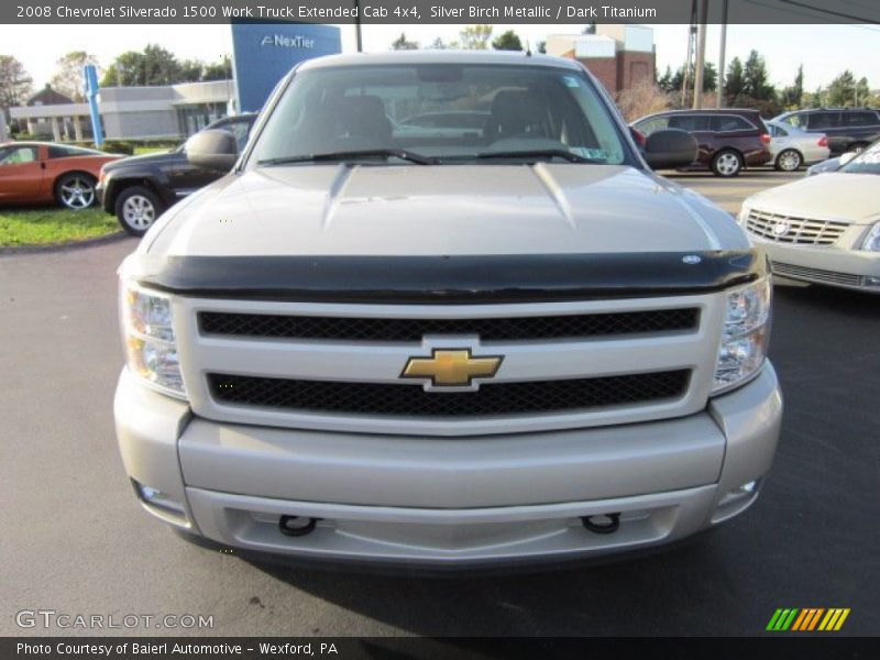 Silver Birch Metallic / Dark Titanium 2008 Chevrolet Silverado 1500 Work Truck Extended Cab 4x4