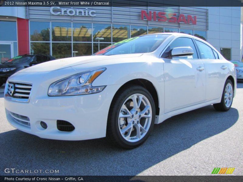 Winter Frost White / Charcoal 2012 Nissan Maxima 3.5 SV