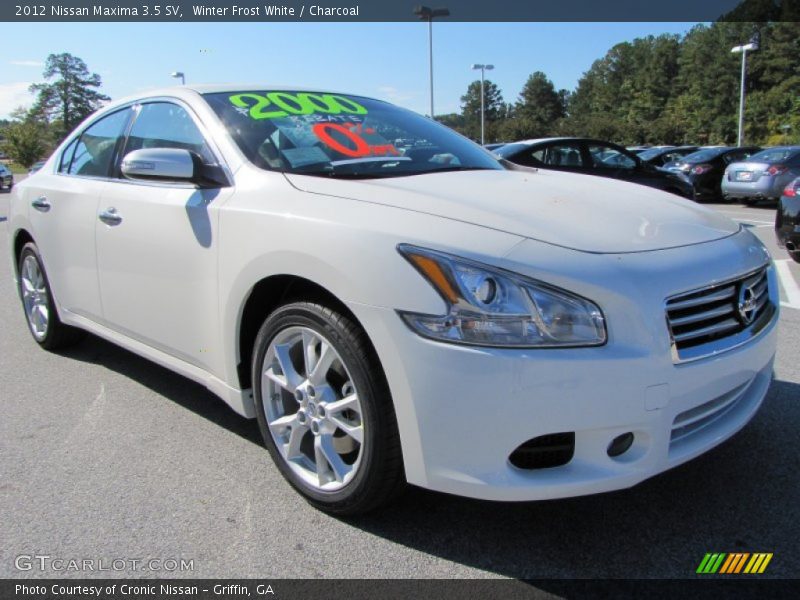 Winter Frost White / Charcoal 2012 Nissan Maxima 3.5 SV
