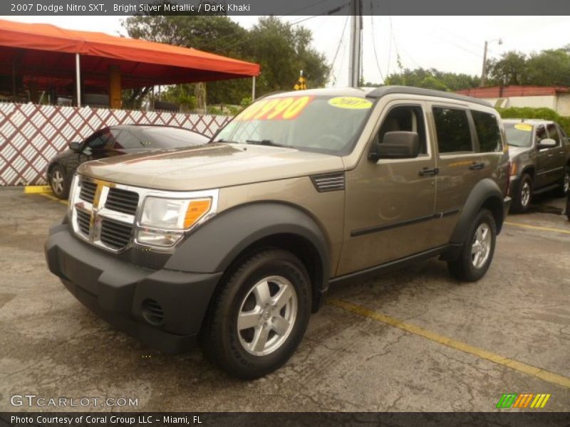 Bright Silver Metallic / Dark Khaki 2007 Dodge Nitro SXT