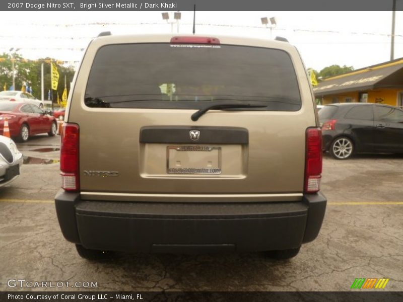 Bright Silver Metallic / Dark Khaki 2007 Dodge Nitro SXT