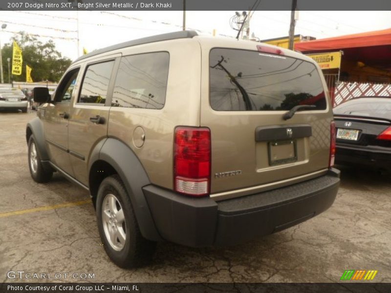 Bright Silver Metallic / Dark Khaki 2007 Dodge Nitro SXT