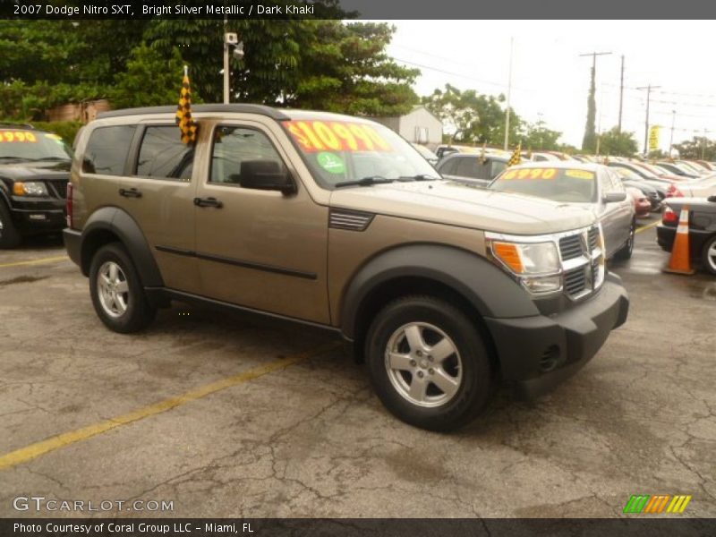 Bright Silver Metallic / Dark Khaki 2007 Dodge Nitro SXT