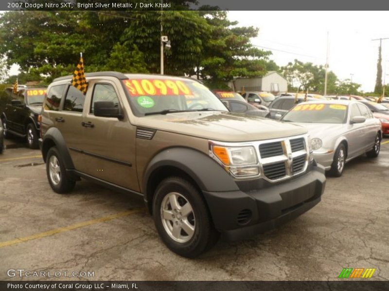 Bright Silver Metallic / Dark Khaki 2007 Dodge Nitro SXT