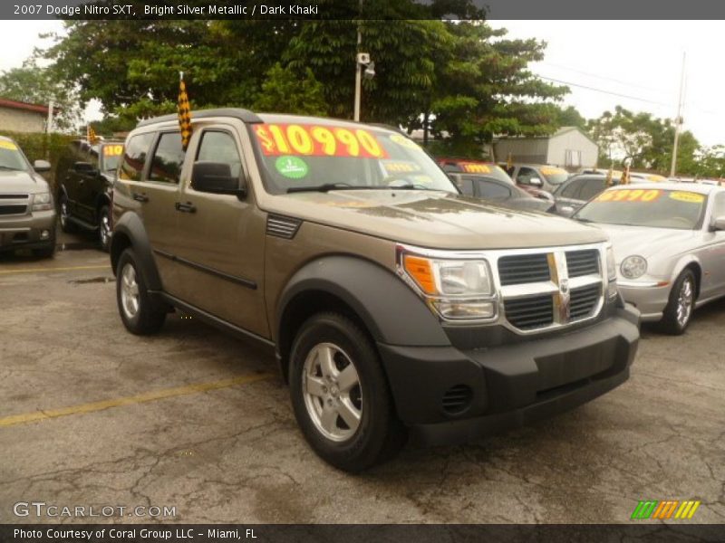 Bright Silver Metallic / Dark Khaki 2007 Dodge Nitro SXT