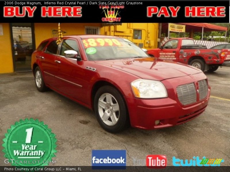 Inferno Red Crystal Pearl / Dark Slate Gray/Light Graystone 2006 Dodge Magnum