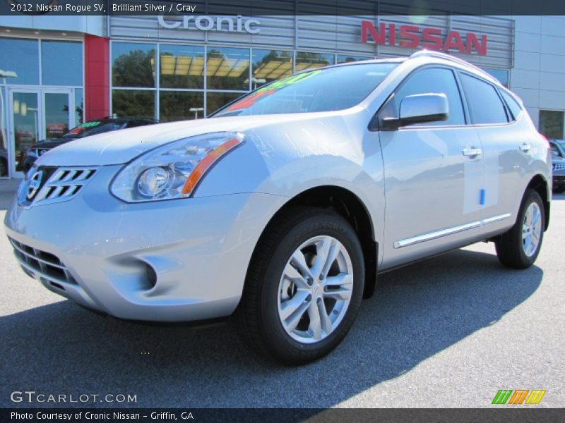 Brilliant Silver / Gray 2012 Nissan Rogue SV