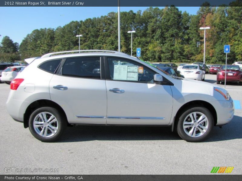 Brilliant Silver / Gray 2012 Nissan Rogue SV