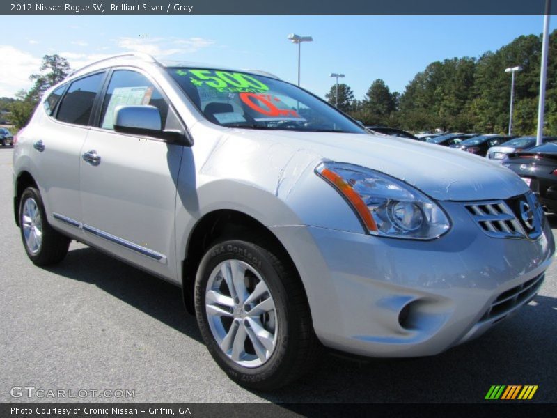 Brilliant Silver / Gray 2012 Nissan Rogue SV