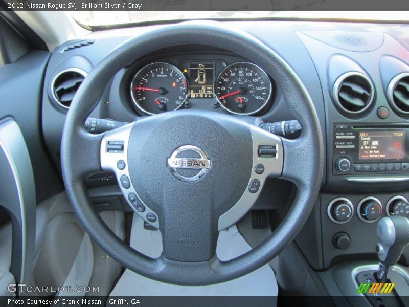 Brilliant Silver / Gray 2012 Nissan Rogue SV