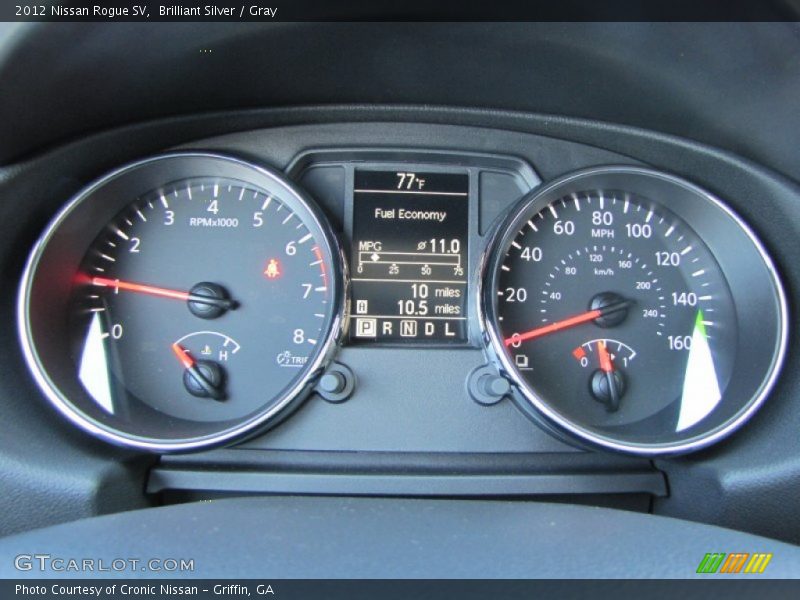 Brilliant Silver / Gray 2012 Nissan Rogue SV