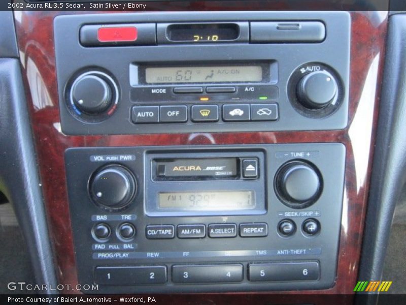Audio System of 2002 RL 3.5 Sedan