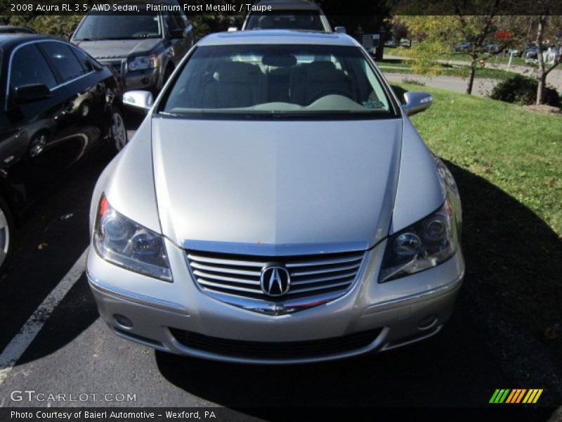 Platinum Frost Metallic / Taupe 2008 Acura RL 3.5 AWD Sedan