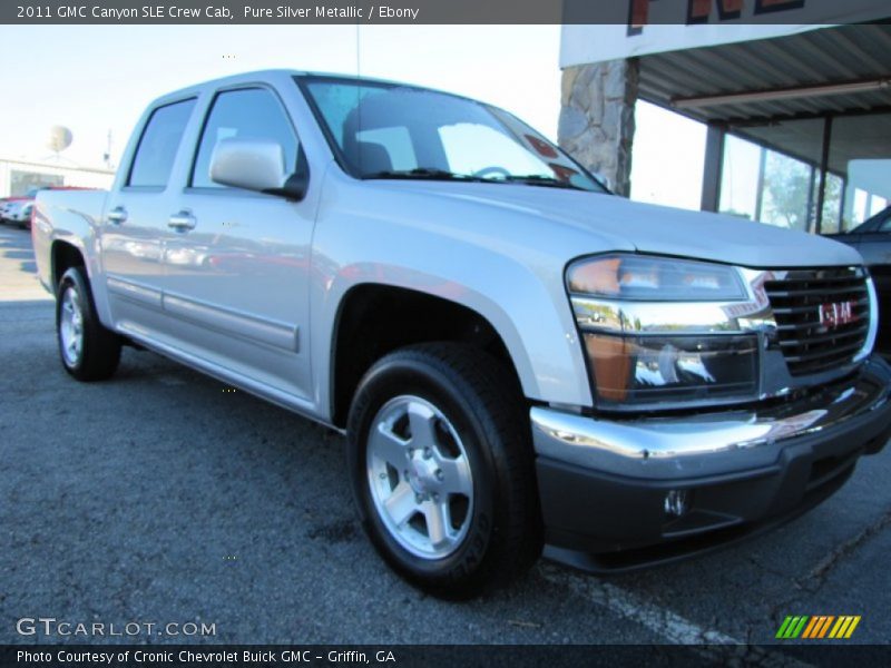 Pure Silver Metallic / Ebony 2011 GMC Canyon SLE Crew Cab