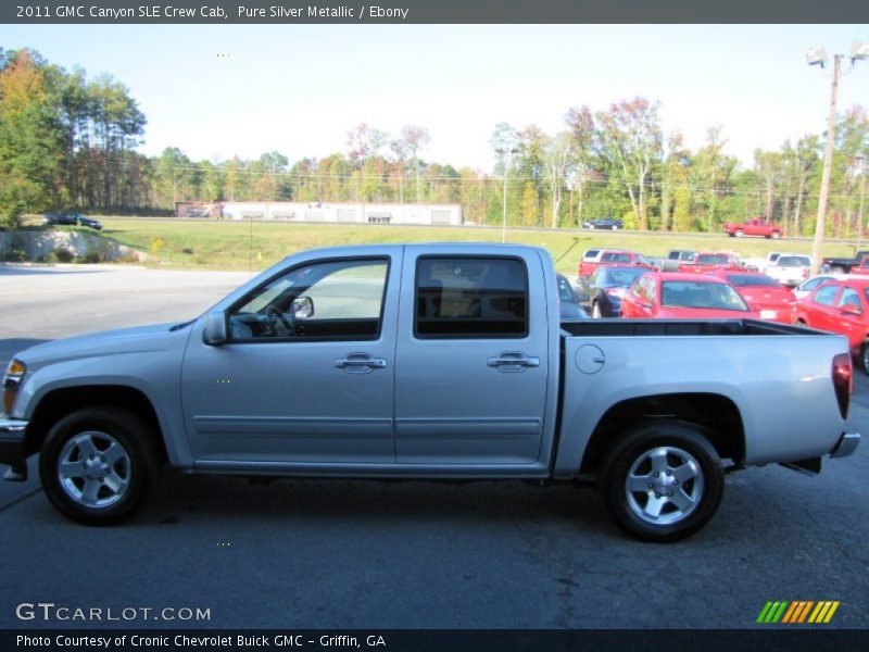 Pure Silver Metallic / Ebony 2011 GMC Canyon SLE Crew Cab