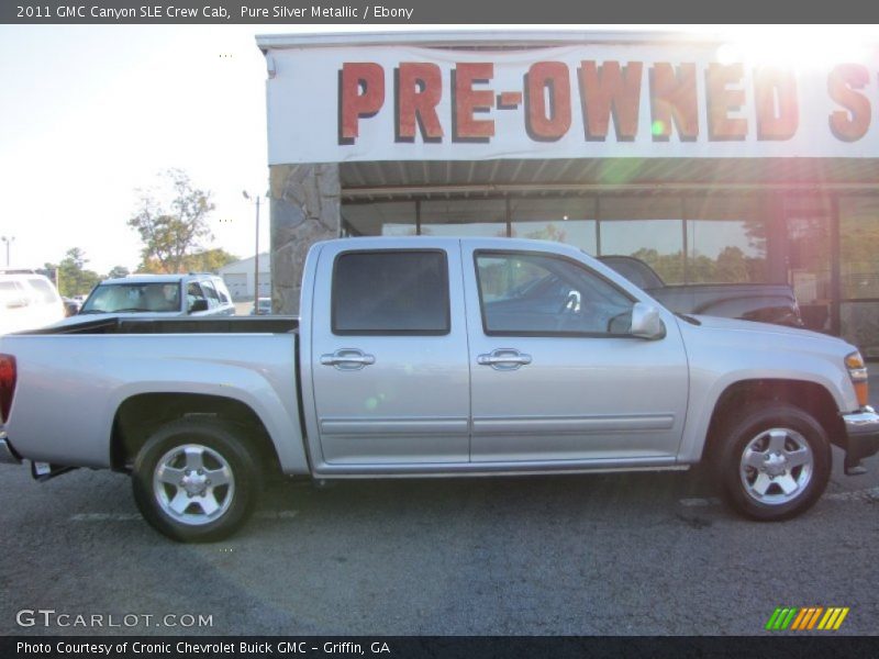 Pure Silver Metallic / Ebony 2011 GMC Canyon SLE Crew Cab