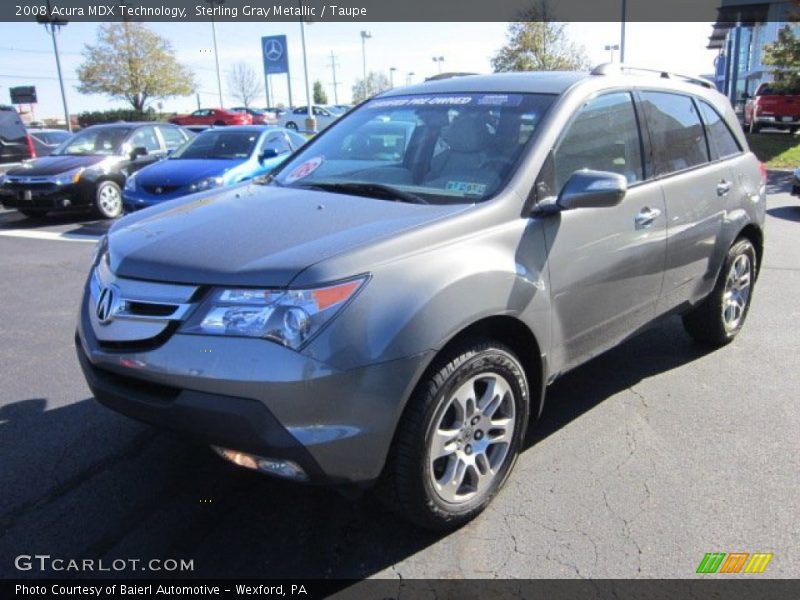 Sterling Gray Metallic / Taupe 2008 Acura MDX Technology