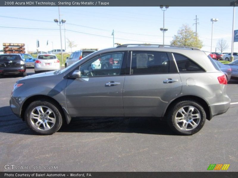 Sterling Gray Metallic / Taupe 2008 Acura MDX Technology
