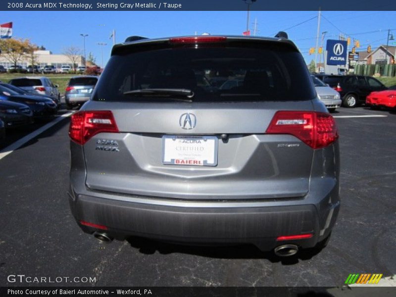 Sterling Gray Metallic / Taupe 2008 Acura MDX Technology