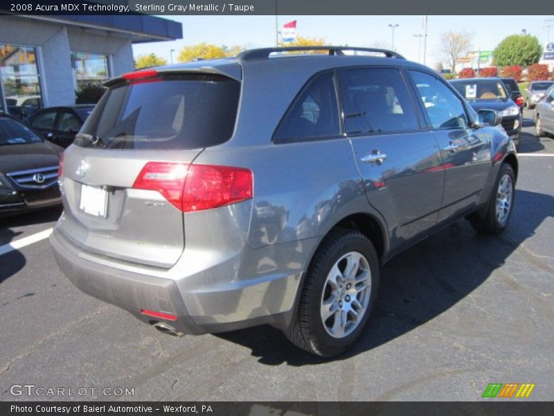 Sterling Gray Metallic / Taupe 2008 Acura MDX Technology