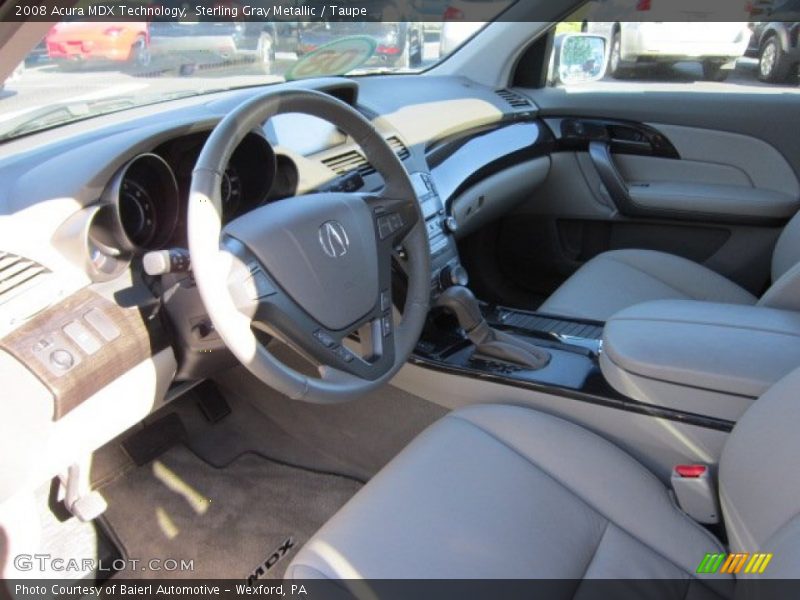 Sterling Gray Metallic / Taupe 2008 Acura MDX Technology