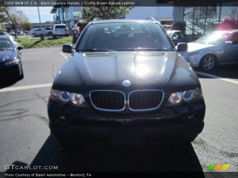 Black Sapphire Metallic / Truffle Brown Dakota Leather 2006 BMW X5 3.0i