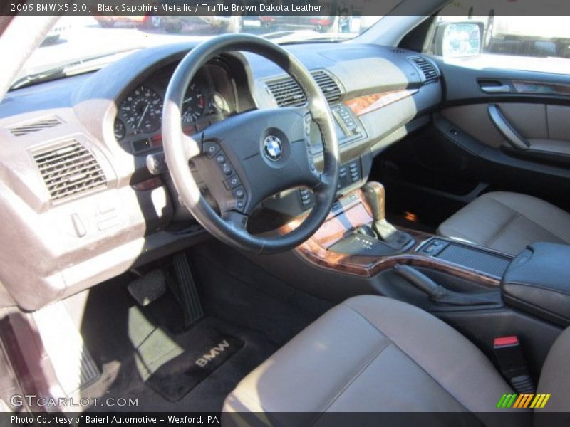 Black Sapphire Metallic / Truffle Brown Dakota Leather 2006 BMW X5 3.0i