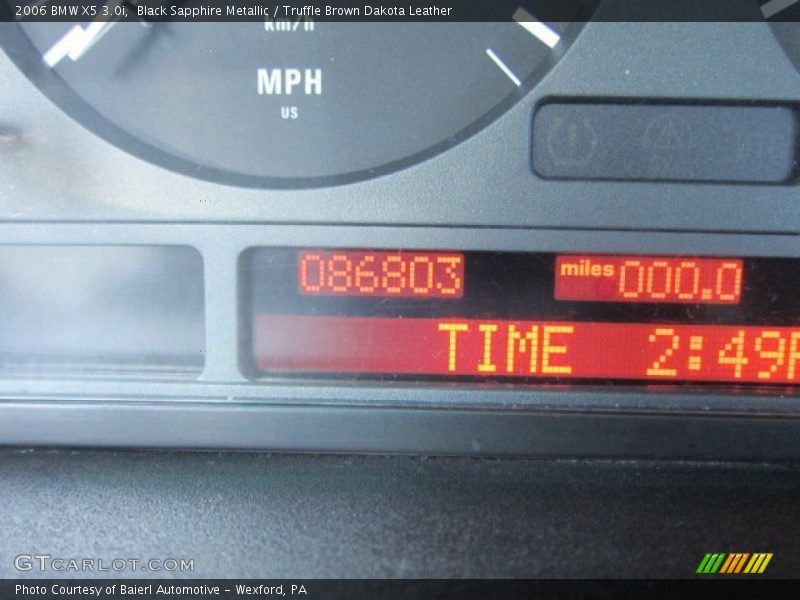 Black Sapphire Metallic / Truffle Brown Dakota Leather 2006 BMW X5 3.0i