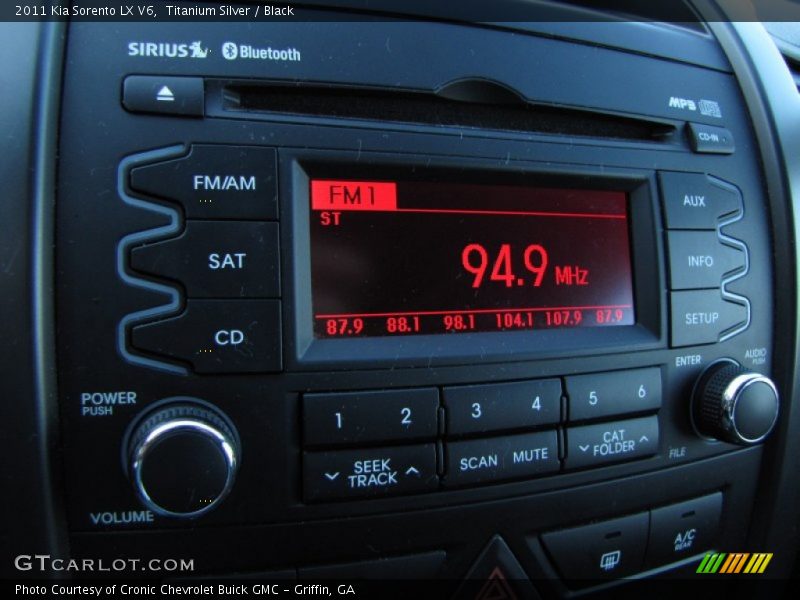 Titanium Silver / Black 2011 Kia Sorento LX V6