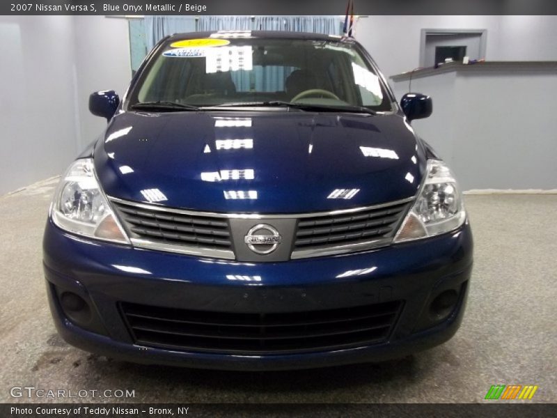 Blue Onyx Metallic / Beige 2007 Nissan Versa S