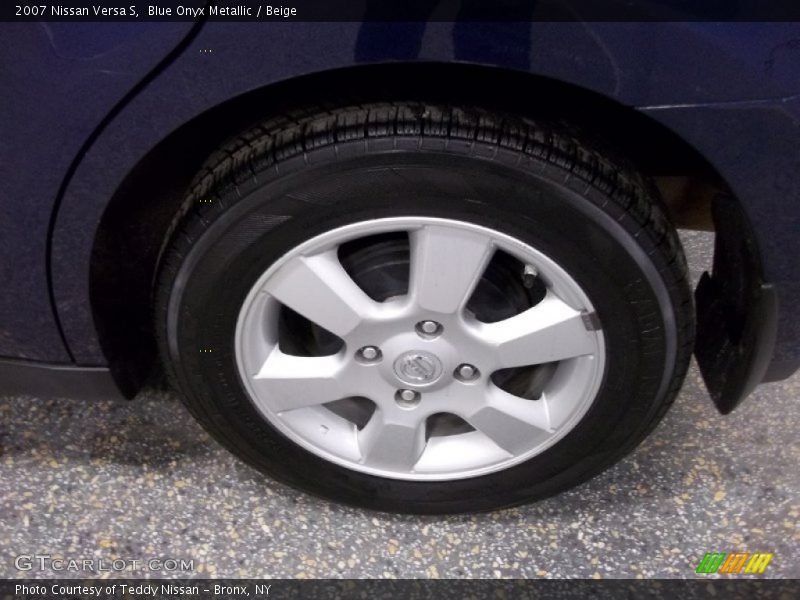 Blue Onyx Metallic / Beige 2007 Nissan Versa S