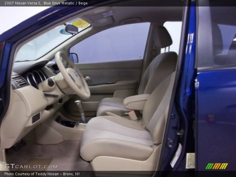 Blue Onyx Metallic / Beige 2007 Nissan Versa S