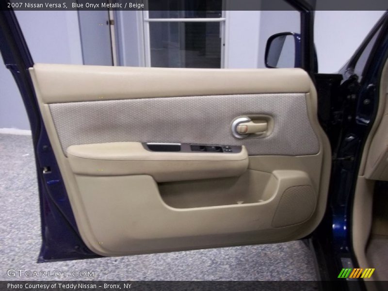 Blue Onyx Metallic / Beige 2007 Nissan Versa S