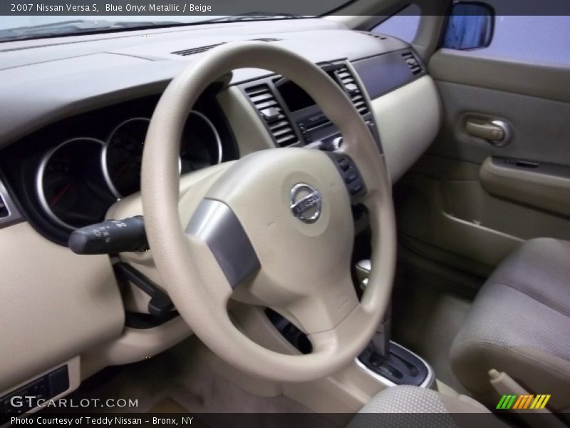 Blue Onyx Metallic / Beige 2007 Nissan Versa S