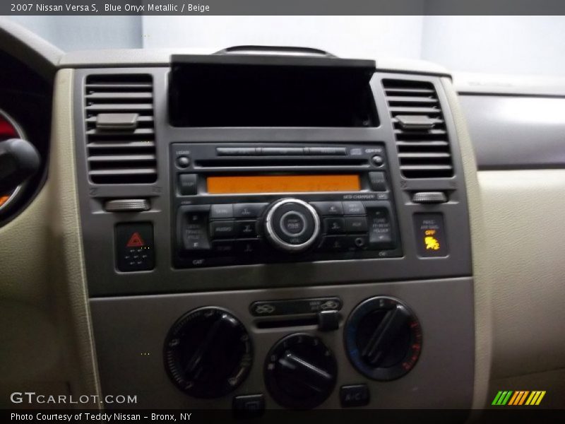 Blue Onyx Metallic / Beige 2007 Nissan Versa S