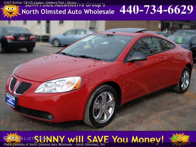Crimson Red / Ebony 2007 Pontiac G6 GT Coupe